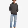 Sweat à capuche oversize en coton bio - Gris lave