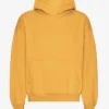 Sweat à capuche oversize en coton bio - Jaune brûlé