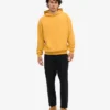 Sweat à capuche oversize en coton bio - Jaune brûlé