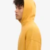 Sweat à capuche oversize en coton bio - Jaune brûlé