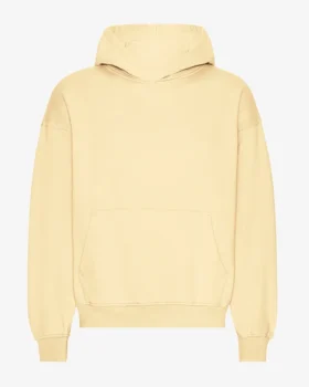Sweat à capuche oversize en coton bio - Jaune pâle
