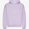 Sweat à capuche oversize en coton bio - Lavande pâle