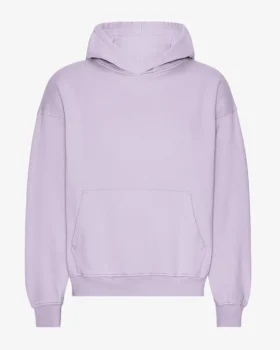 Sweat à capuche oversize en coton bio - Lavande pâle