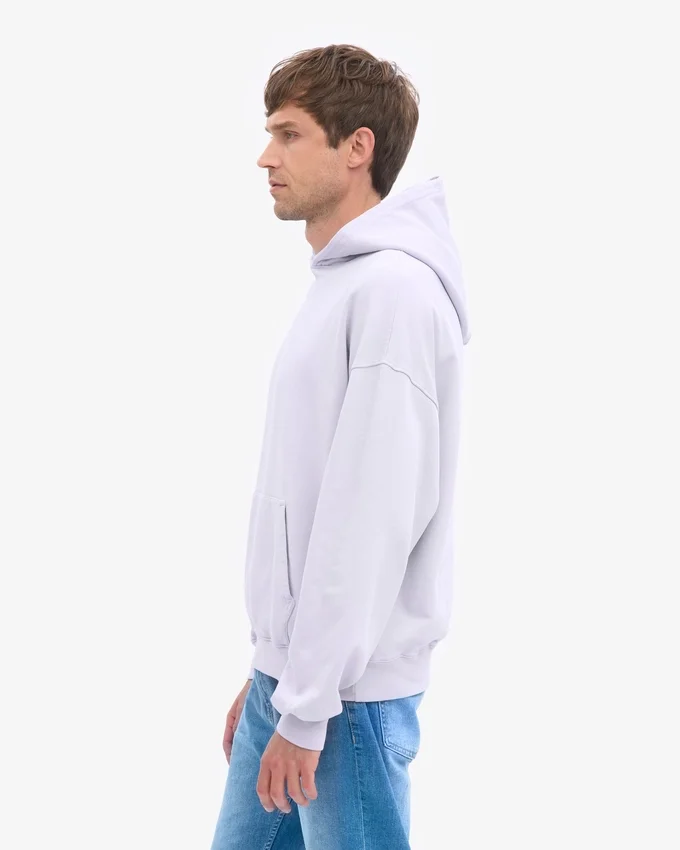 Sweat à capuche oversize en coton bio - Lavande pâle