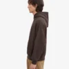 Sweat à capuche oversize en coton bio - Marron café