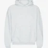 Sweat à capuche oversize en coton bio - Mélange neige