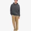 Sweat à capuche oversize en coton bio - Noir délavé
