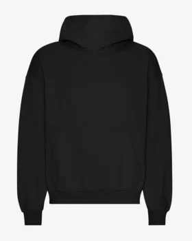 Sweat à capuche oversize en coton bio - Noir intense