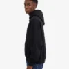 Sweat à capuche oversize en coton bio - Noir intense