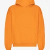 Sweat à capuche oversize en coton bio - Orange soleil