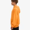 Sweat à capuche oversize en coton bio - Orange soleil