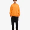 Sweat à capuche oversize en coton bio - Orange soleil