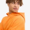 Sweat à capuche oversize en coton bio - Orange soleil