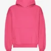 Sweat à capuche oversize en coton bio - Rose bubble-gum
