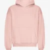 Sweat à capuche oversize en coton bio - Rose délavé