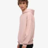 Sweat à capuche oversize en coton bio - Rose délavé