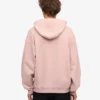 Sweat à capuche oversize en coton bio - Rose délavé