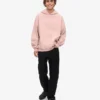 Sweat à capuche oversize en coton bio - Rose délavé