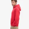 Sweat à capuche oversize en coton bio - Rouge écarlate