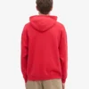 Sweat à capuche oversize en coton bio - Rouge écarlate