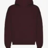 Sweat à capuche oversize en coton bio - Rouge sang de bœuf