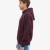 Sweat à capuche oversize en coton bio - Rouge sang de bœuf