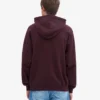 Sweat à capuche oversize en coton bio - Rouge sang de bœuf