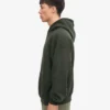 Sweat à capuche oversize en coton bio - Vert chasseur