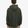 Sweat à capuche oversize en coton bio - Vert chasseur