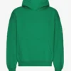 Sweat à capuche oversize en coton bio - Vert Kelly