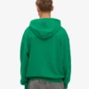 Sweat à capuche oversize en coton bio - Vert Kelly
