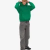 Sweat à capuche oversize en coton bio - Vert Kelly