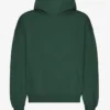 Sweat à capuche oversize en coton bio - Vert émeraude