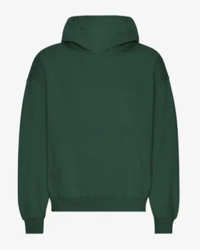 Sweat à capuche oversize en coton bio - Vert émeraude