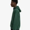 Sweat à capuche oversize en coton bio - Vert émeraude