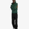 Sweat à capuche oversize en coton bio - Vert émeraude