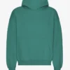 Sweat à capuche oversize en coton bio - Vert sapin