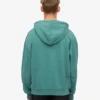 Sweat à capuche oversize en coton bio - Vert sapin