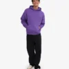 Sweat à capuche oversize en coton bio - Violet ultra