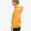 Sweat à capuche oversize en laine mérinos bio avec fermeture éclair - Jaune brûlé