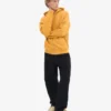 Sweat à capuche oversize en laine mérinos bio avec fermeture éclair - Jaune brûlé