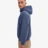 Sweat à capuche oversize en laine mérinos bio - Bleu Neptune