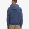 Sweat à capuche oversize en laine mérinos bio - Bleu Neptune