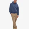 Sweat à capuche oversize en laine mérinos bio - Bleu Neptune