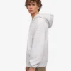 Sweat à capuche oversize zippé bio - Mélange neige