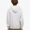 Sweat à capuche oversize zippé bio - Mélange neige