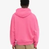 Sweat à capuche oversize zippé bio - Rose bubble-gum