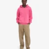 Sweat à capuche oversize zippé bio - Rose bubble-gum