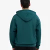 Sweat à capuche oversize zippé bio - Vert océan