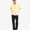 Sweat à capuche zippé oversize en coton bio - Jaune pâle